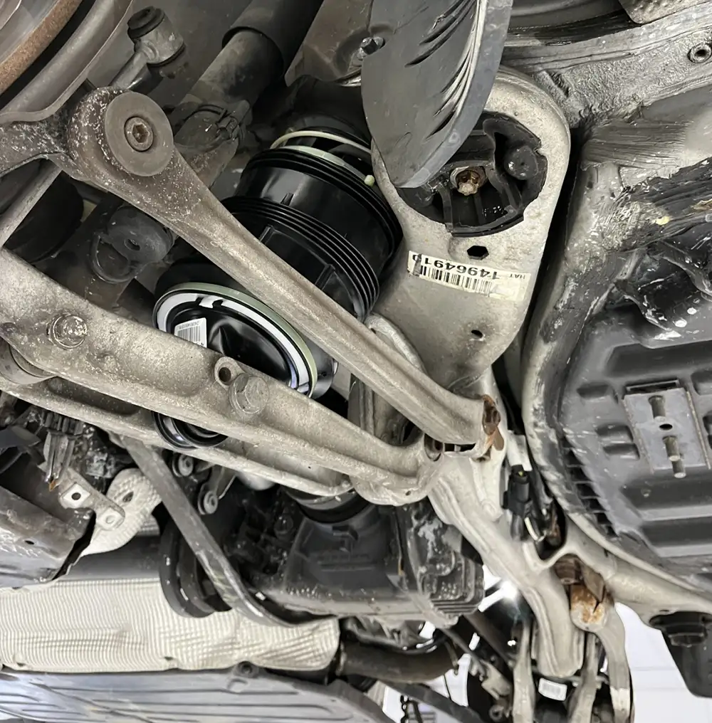 Suspension repair being performacned at CW Performance in Apex, NC