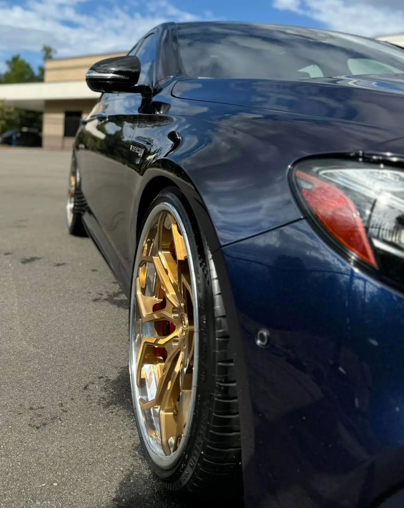 Luxury car with gold rims for Mercedes Service & Repair at CW Performance in Apex, NC